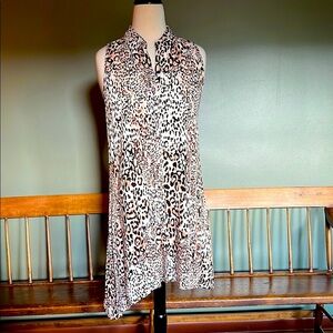 Leopard Print Sleeveless Dress